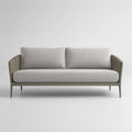 2-Seat Outdoor Sofa, 70.9 x 30.7 x 30.7 in, Light Gray Cushions with Taupe Aluminum Frame